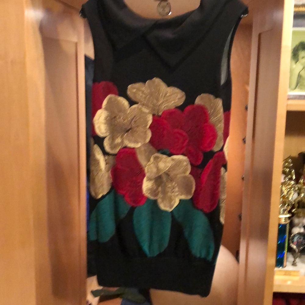 Colorful short dress. Balloon bottom
